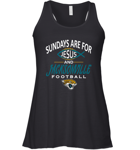 Sundays Are For Jesus and Jacksonville Funny Football Women's Racerback Tank Women's Racerback Tank / Black / XS Women's Racerback Tank - HHHstores
