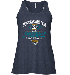 Sundays Are For Jesus and Jacksonville Funny Football Women's Racerback Tank Women's Racerback Tank - HHHstores