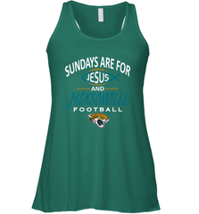 Sundays Are For Jesus and Jacksonville Funny Football Women's Racerback Tank Women's Racerback Tank - HHHstores