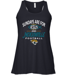 Sundays Are For Jesus and Jacksonville Funny Football Women's Racerback Tank Women's Racerback Tank - HHHstores
