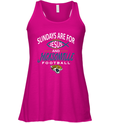 Sundays Are For Jesus and Jacksonville Funny Football Women's Racerback Tank Women's Racerback Tank - HHHstores