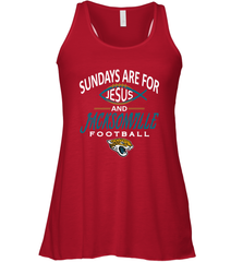Sundays Are For Jesus and Jacksonville Funny Football Women's Racerback Tank Women's Racerback Tank - HHHstores