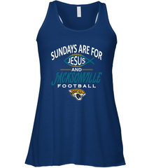 Sundays Are For Jesus and Jacksonville Funny Football Women's Racerback Tank Women's Racerback Tank - HHHstores