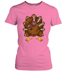 Cool Turkey Football Feathers Funny Thanksgiving Sports Women's T-Shirt Women's T-Shirt - HHHstores