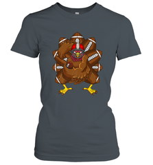 Cool Turkey Football Feathers Funny Thanksgiving Sports Women's T-Shirt Women's T-Shirt - HHHstores