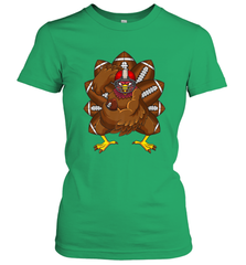 Cool Turkey Football Feathers Funny Thanksgiving Sports Women's T-Shirt Women's T-Shirt - HHHstores