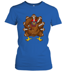 Cool Turkey Football Feathers Funny Thanksgiving Sports Women's T-Shirt Women's T-Shirt - HHHstores