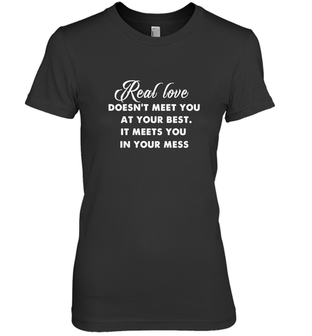 Real love funny quotes for valentine Women's Premium T-Shirt Women's Premium T-Shirt / Black / XS Women's Premium T-Shirt - HHHstores