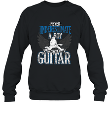 Guitarist Men Boys  Never Underestimate A Boy With A Guitar Crewneck Sweatshirt Crewneck Sweatshirt - HHHstores