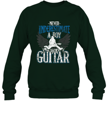 Guitarist Men Boys  Never Underestimate A Boy With A Guitar Crewneck Sweatshirt Crewneck Sweatshirt - HHHstores