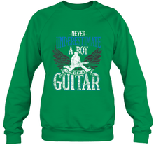 Guitarist Men Boys  Never Underestimate A Boy With A Guitar Crewneck Sweatshirt Crewneck Sweatshirt - HHHstores