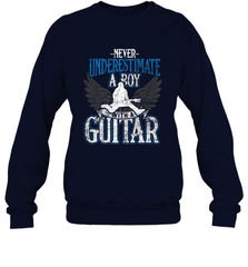 Guitarist Men Boys  Never Underestimate A Boy With A Guitar Crewneck Sweatshirt Crewneck Sweatshirt - HHHstores