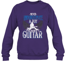 Guitarist Men Boys  Never Underestimate A Boy With A Guitar Crewneck Sweatshirt Crewneck Sweatshirt - HHHstores