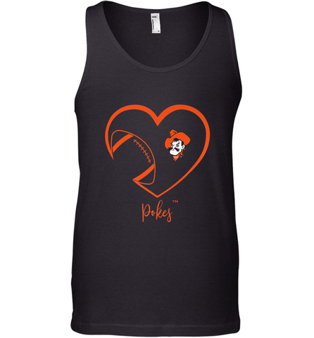 Oklahoma State Cowboys Football Inside Heart  Team Men's Tank Top Men's Tank Top / Black / XS Men's Tank Top - HHHstores
