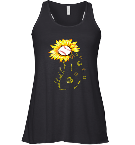 Baseball Proud Sunflower Women's Racerback Tank Women's Racerback Tank / Black / XS Women's Racerback Tank - HHHstores