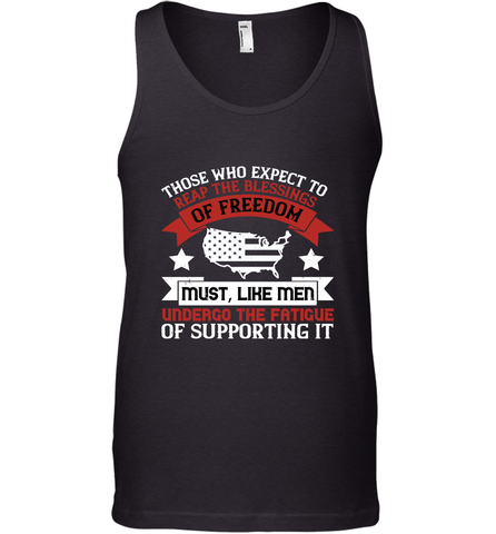 Those who expect to reap the blessings of freedom, must, like men, undergo the fatigue of supporting it 01 Men's Tank Top Men's Tank Top / Black / XS Men's Tank Top - HHHstores