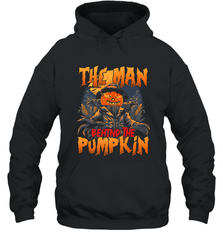 Mens Halloween Fun Dad The Man Behind Pumpkin Gift Hooded Sweatshirt Hooded Sweatshirt - HHHstores