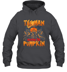 Mens Halloween Fun Dad The Man Behind Pumpkin Gift Hooded Sweatshirt Hooded Sweatshirt - HHHstores