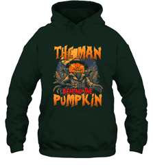 Mens Halloween Fun Dad The Man Behind Pumpkin Gift Hooded Sweatshirt Hooded Sweatshirt - HHHstores