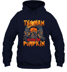 Mens Halloween Fun Dad The Man Behind Pumpkin Gift Hooded Sweatshirt