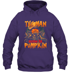 Mens Halloween Fun Dad The Man Behind Pumpkin Gift Hooded Sweatshirt Hooded Sweatshirt - HHHstores