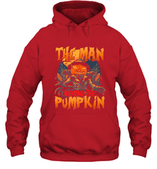Mens Halloween Fun Dad The Man Behind Pumpkin Gift Hooded Sweatshirt Hooded Sweatshirt - HHHstores