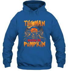 Mens Halloween Fun Dad The Man Behind Pumpkin Gift Hooded Sweatshirt Hooded Sweatshirt - HHHstores