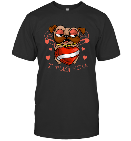 I Pug You Cute Valentines Day Love Heart Pug Dog Valentine Men's T-Shirt Men's T-Shirt / Black / S Men's T-Shirt - HHHstores