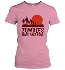 Zombies Hate Fast Food Funny Halloween Women's T-Shirt Women's T-Shirt - HHHstores