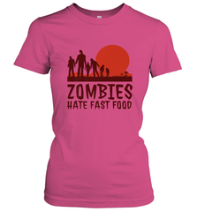 Zombies Hate Fast Food Funny Halloween Women's T-Shirt Women's T-Shirt - HHHstores