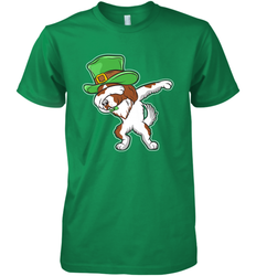 Dabbing Irish Setter Dog Leprechaun St Patricks Day Ireland Men's Premium T-Shirt