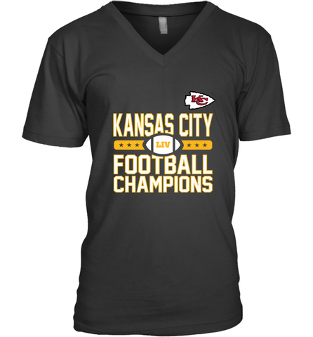 Kansas City Sideline Football _ The City Of Champions LIV Men's V-Neck Men's V-Neck / Black / S Men's V-Neck - HHHstores