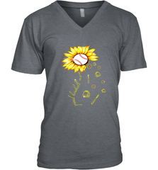 Baseball Proud Sunflower Men's V-Neck Men's V-Neck - HHHstores