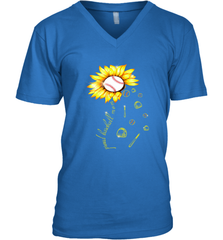 Baseball Proud Sunflower Men's V-Neck Men's V-Neck - HHHstores