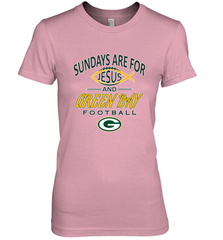 Sundays Are For Jesus and Green Bay Funny Christian Football 1 Women's Premium T-Shirt Women's Premium T-Shirt - HHHstores