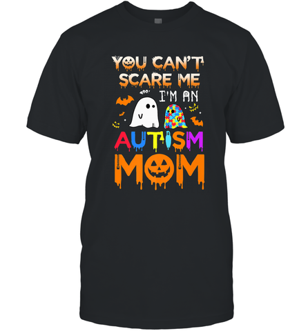 You Can't Scare Me I'm An Autism Mom Ghost Awareness Funny Men's T-Shirt Men's T-Shirt / Black / S Men's T-Shirt - HHHstores