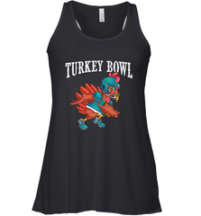 Cool Turkey Bowl _ Funny Thanksgiving Football Player Women's Racerback Tank Women's Racerback Tank - HHHstores