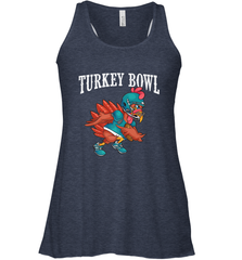 Cool Turkey Bowl _ Funny Thanksgiving Football Player Women's Racerback Tank Women's Racerback Tank - HHHstores