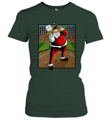 Baseball Santa Ugly Christmas Sports Graphic Print Design Women's T-Shirt Women's T-Shirt - HHHstores