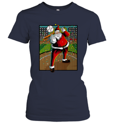 Baseball Santa Ugly Christmas Sports Graphic Print Design Women's T-Shirt