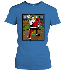 Baseball Santa Ugly Christmas Sports Graphic Print Design Women's T-Shirt Women's T-Shirt - HHHstores