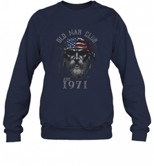 Old Man Club_ Established 1971 Crewneck Sweatshirt Crewneck Sweatshirt - HHHstores