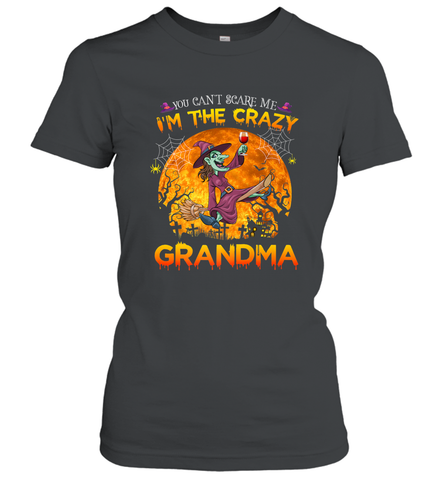 You can't scare me I'm the crazy grandma halloween Women's T-Shirt Women's T-Shirt / Black / S Women's T-Shirt - HHHstores