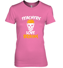 Teachers Love Brains funny Halloween Zombie Women's Premium T-Shirt Women's Premium T-Shirt - HHHstores