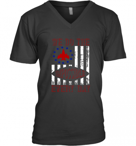 We do the impossible every day 01 Men's V-Neck Men's V-Neck / Black / S Men's V-Neck - HHHstores