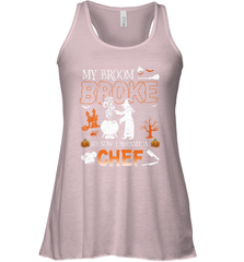 My Broom Broke So Now I Became A Chef Halloween Funny Women's Racerback Tank Women's Racerback Tank - HHHstores