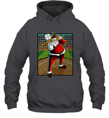 Baseball Santa Ugly Christmas Sports Graphic Print Design Hooded Sweatshirt Hooded Sweatshirt - HHHstores