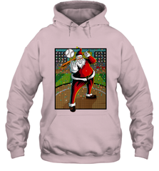 Baseball Santa Ugly Christmas Sports Graphic Print Design Hooded Sweatshirt Hooded Sweatshirt - HHHstores