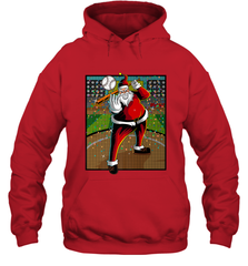 Baseball Santa Ugly Christmas Sports Graphic Print Design Hooded Sweatshirt Hooded Sweatshirt - HHHstores