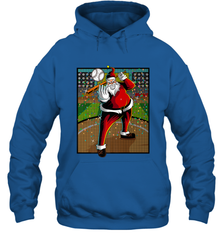 Baseball Santa Ugly Christmas Sports Graphic Print Design Hooded Sweatshirt Hooded Sweatshirt - HHHstores